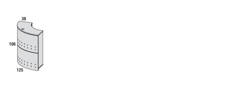 Medidas mostrador circular Welcome